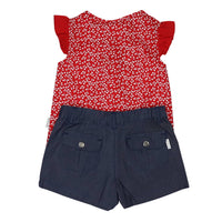 Korango Usa - Girl's Cherries Blouse & Short Set