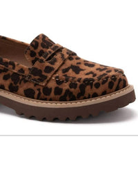 Corkys Footwear Women's Boost Penny Loafer in leopard - women's flats - detail view