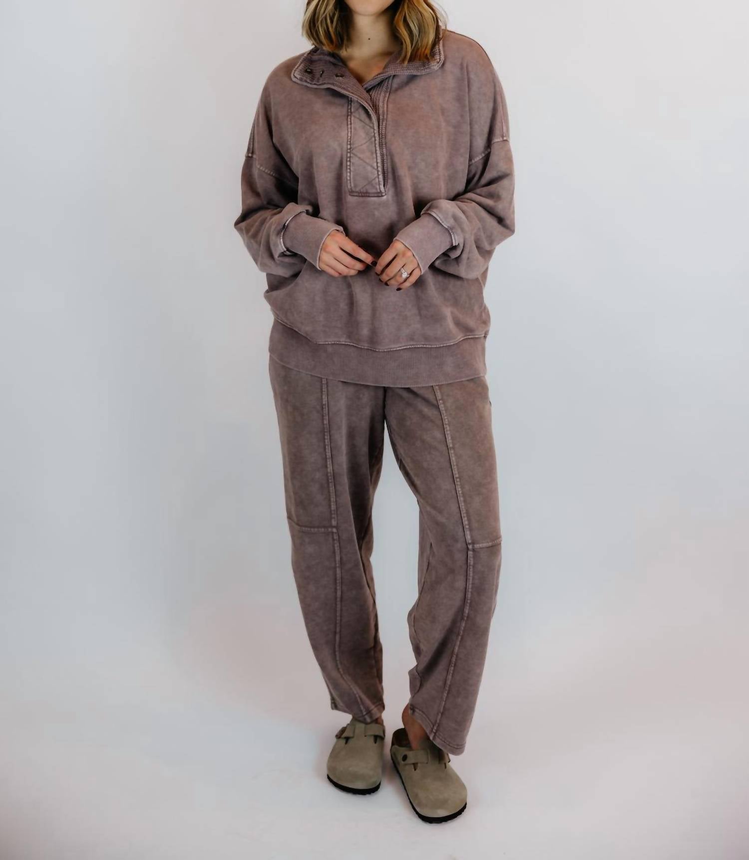 Rae Mode - Avia Mineral Washed Pullover & Barrel Pant Set