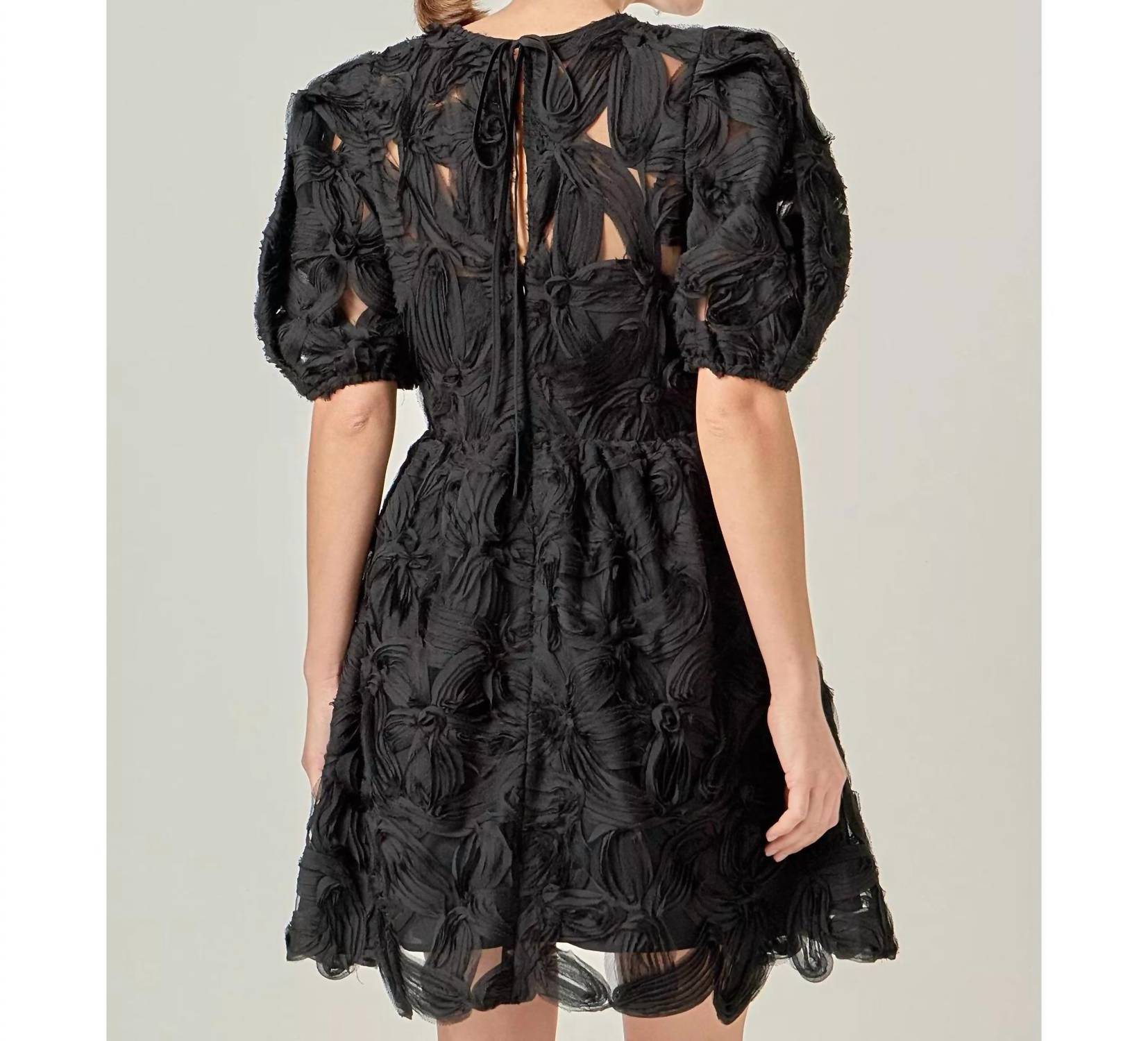 English Factory - Flower Embellished Mini Dress