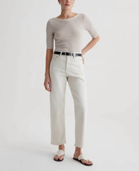 AG Jeans Rian High Rise Straight Jean in opal stone - women's jeans