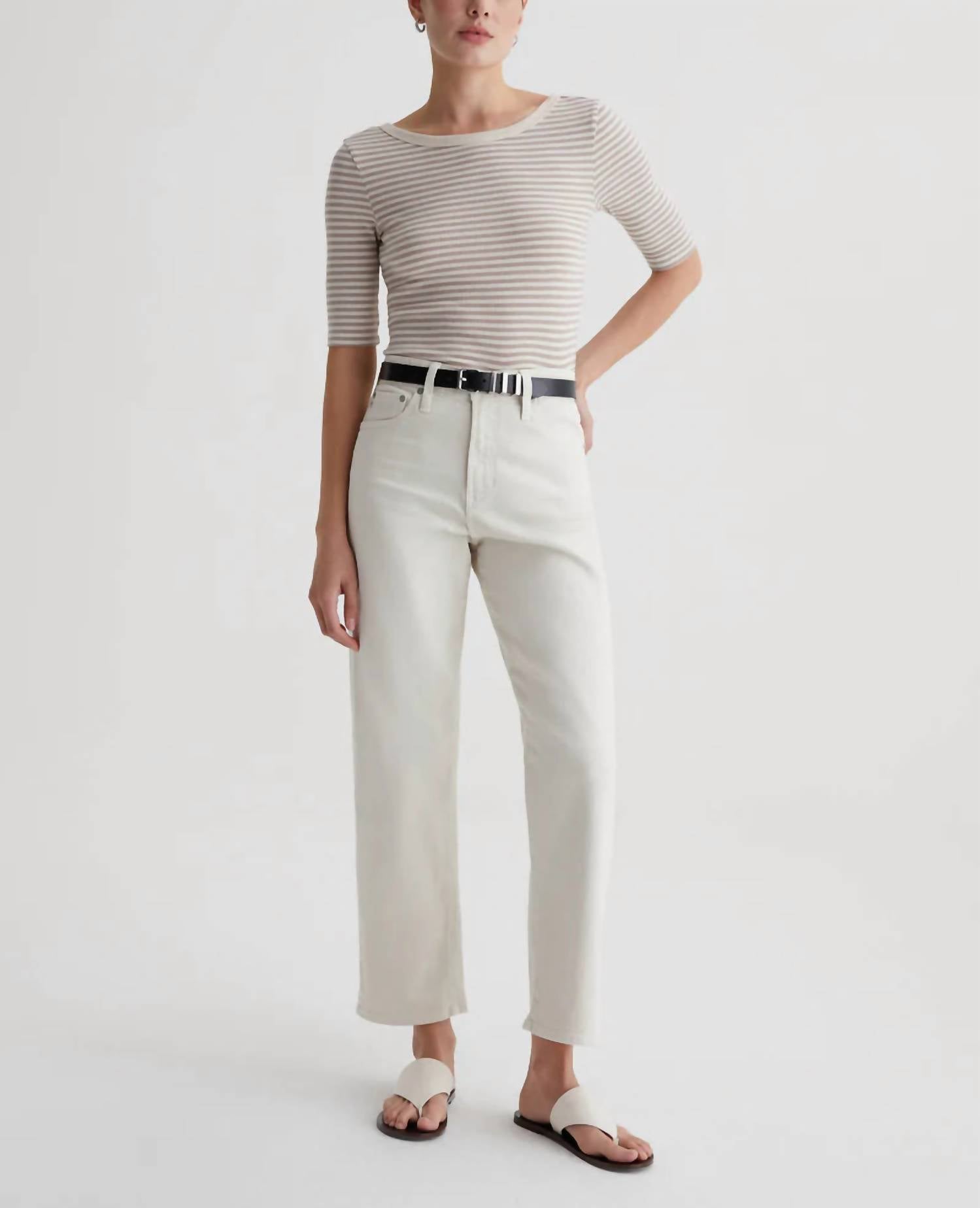AG Jeans Rian High Rise Straight Jean in opal stone - women's jeans