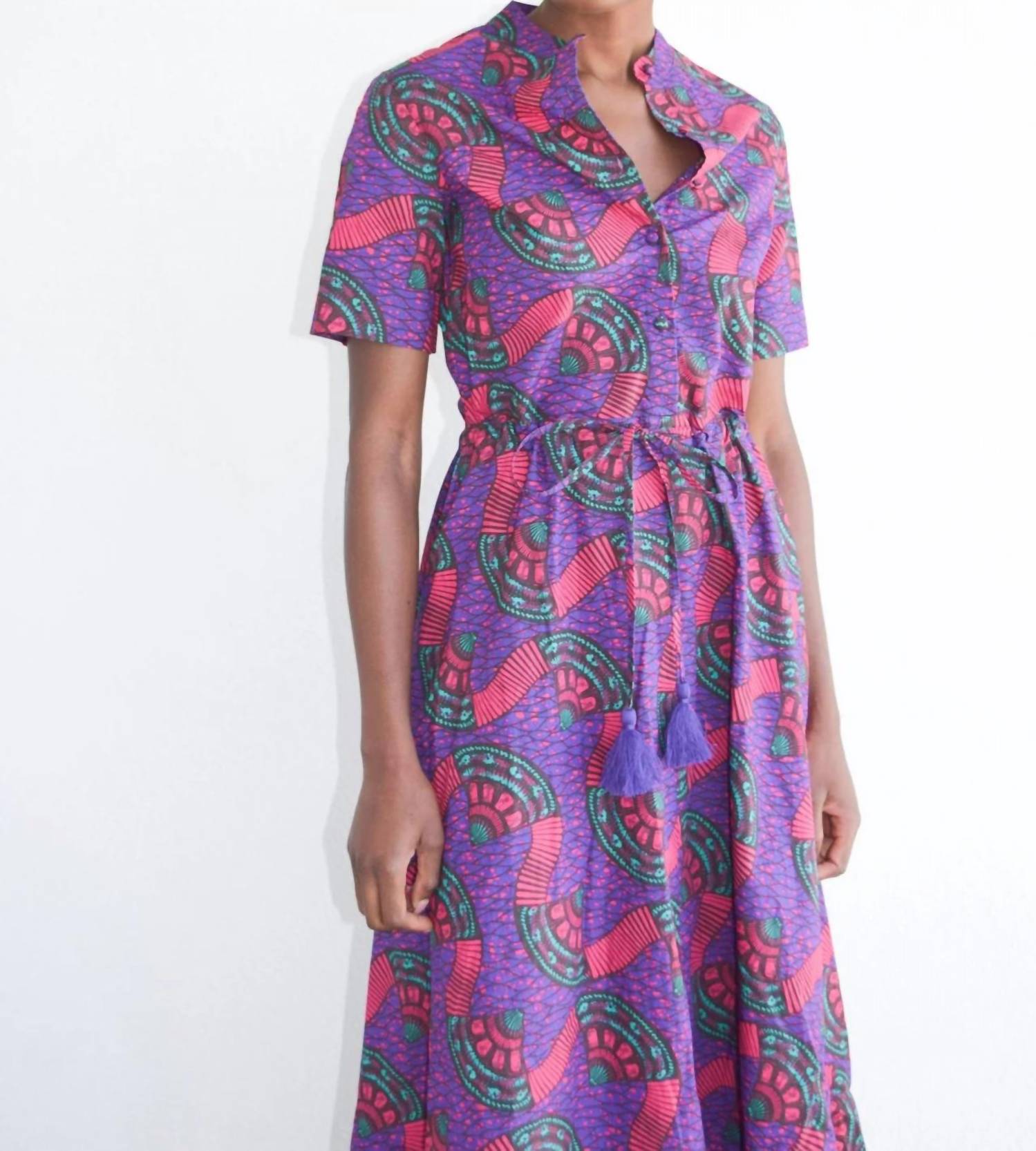 Never a Wallflower Kelli Short Sleeve Maxi Dress in ruby wax - women's dress - view 4