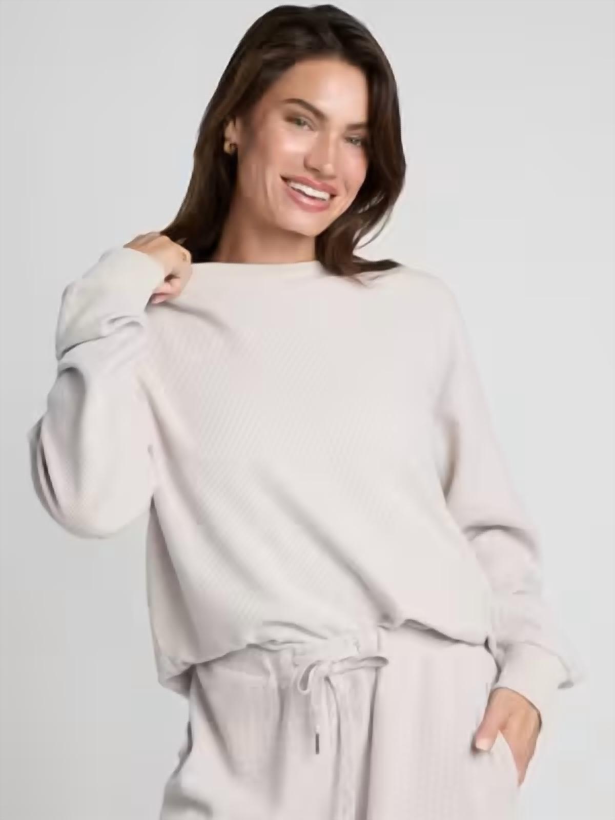 Comfrt - Waffle Lounge Long Sleeve Top