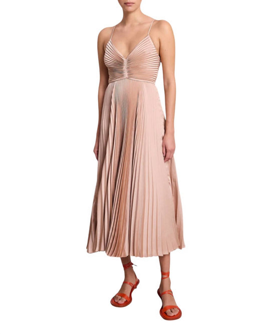 A.L.C. - GEMINI SATIN PLEATED DRESS