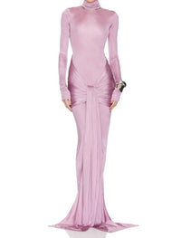 Helsa - Slinky Jersey Sarong Maxi Dress