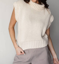 day + moon Sweet On You Sweater Top in ecru - women's sweater - detail view