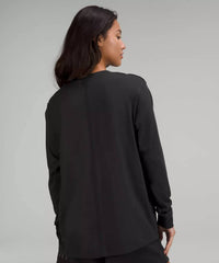 lululemon Women's All Yours Long Sleeve Top in black - women's long sleeve top - alternate view