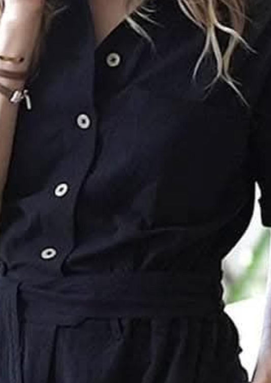 Zenana - Button Front Romper