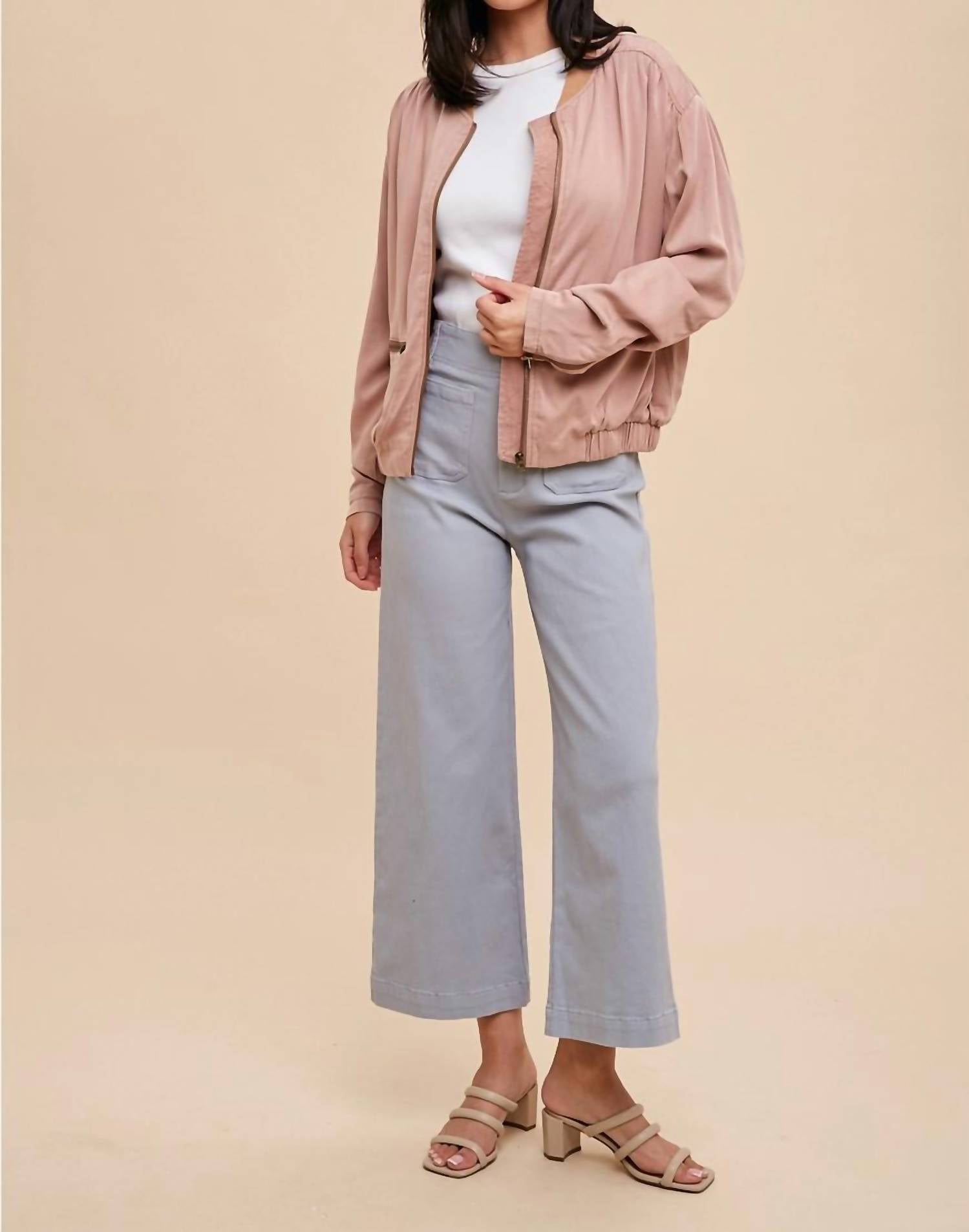 In-Loom - Garment Washed Tencel Bomber Jacket