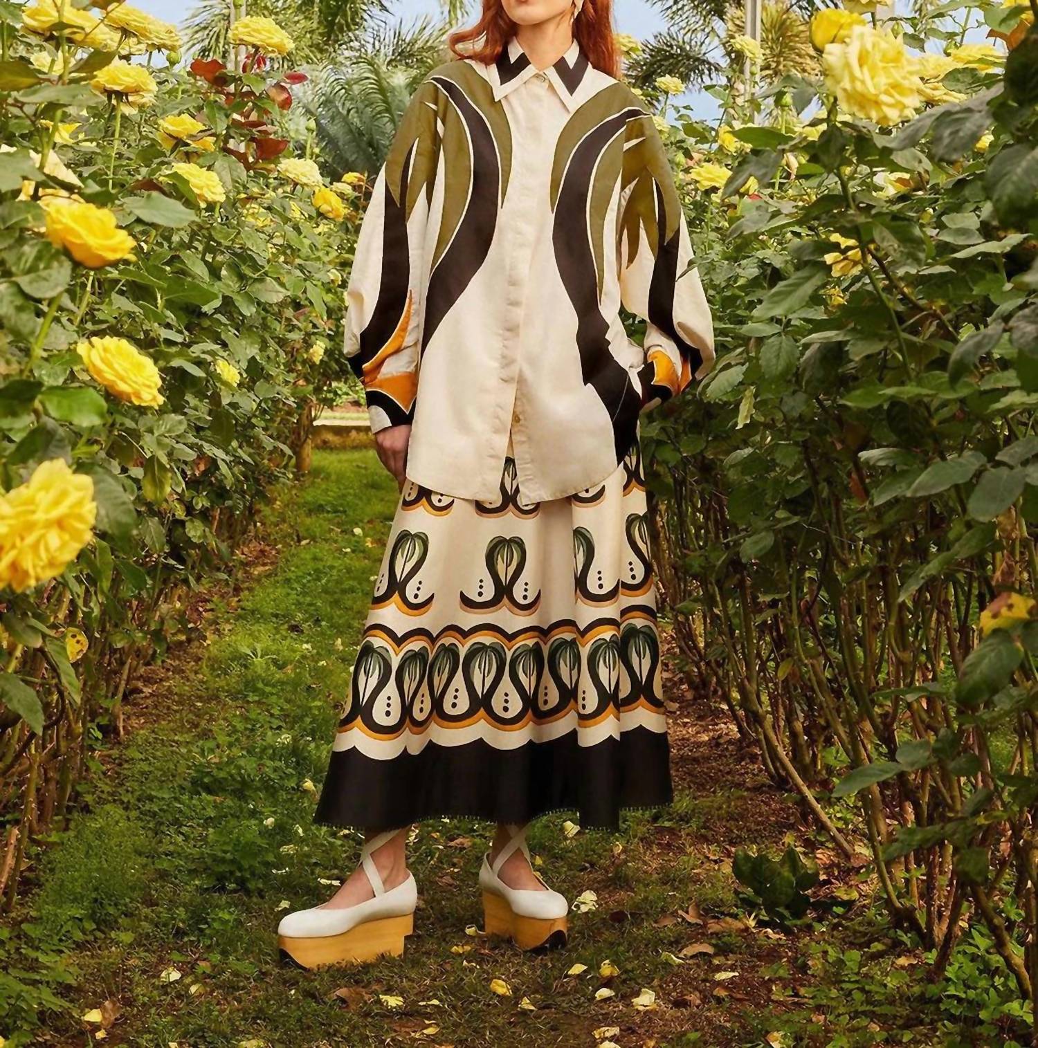 Farm Rio - Coconut Tree Flow Skirt