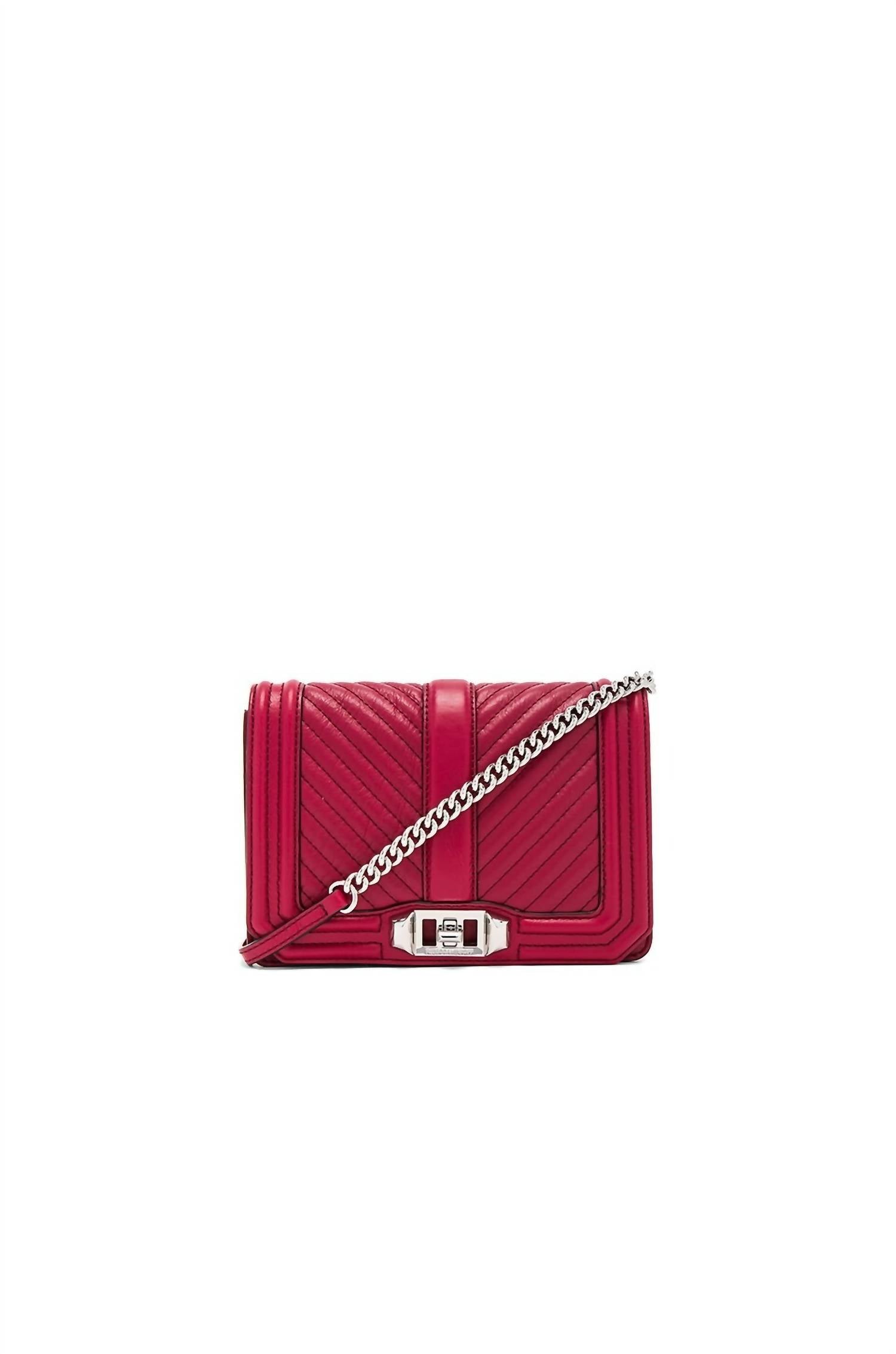 Rebecca Minkoff - Women's Chevron Quilted Small Love Crossbody Bag