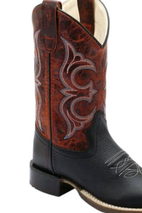 Old West Kids Western Boot in black red - kids' boots - detail view