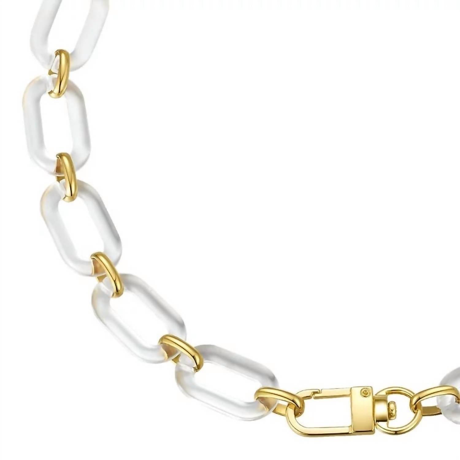 Sahira Jewelry Design - Women's Jenna Acrylic Clear Necklace
