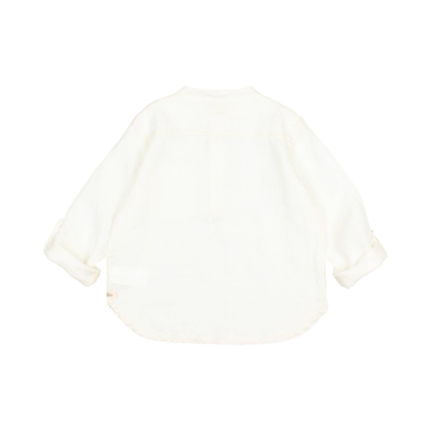 Búho - Kid's Ecru Linen Kurta Shirt