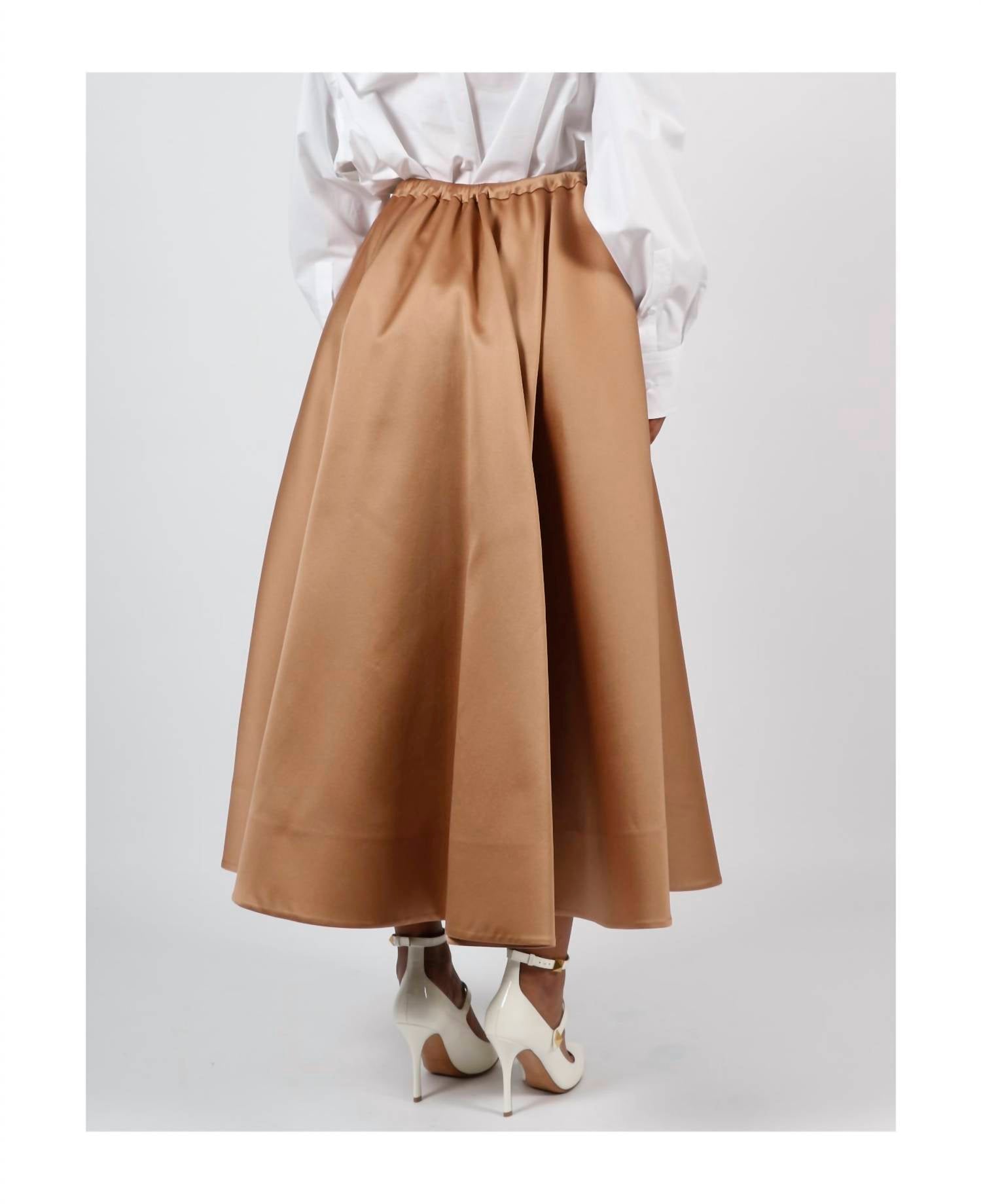 Valentino - High Waist Pleated Midi Skirt
