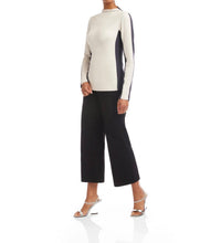 Fifteen Twenty Cass Colorblock Mockneck Top in bone - women's shirt - detail view