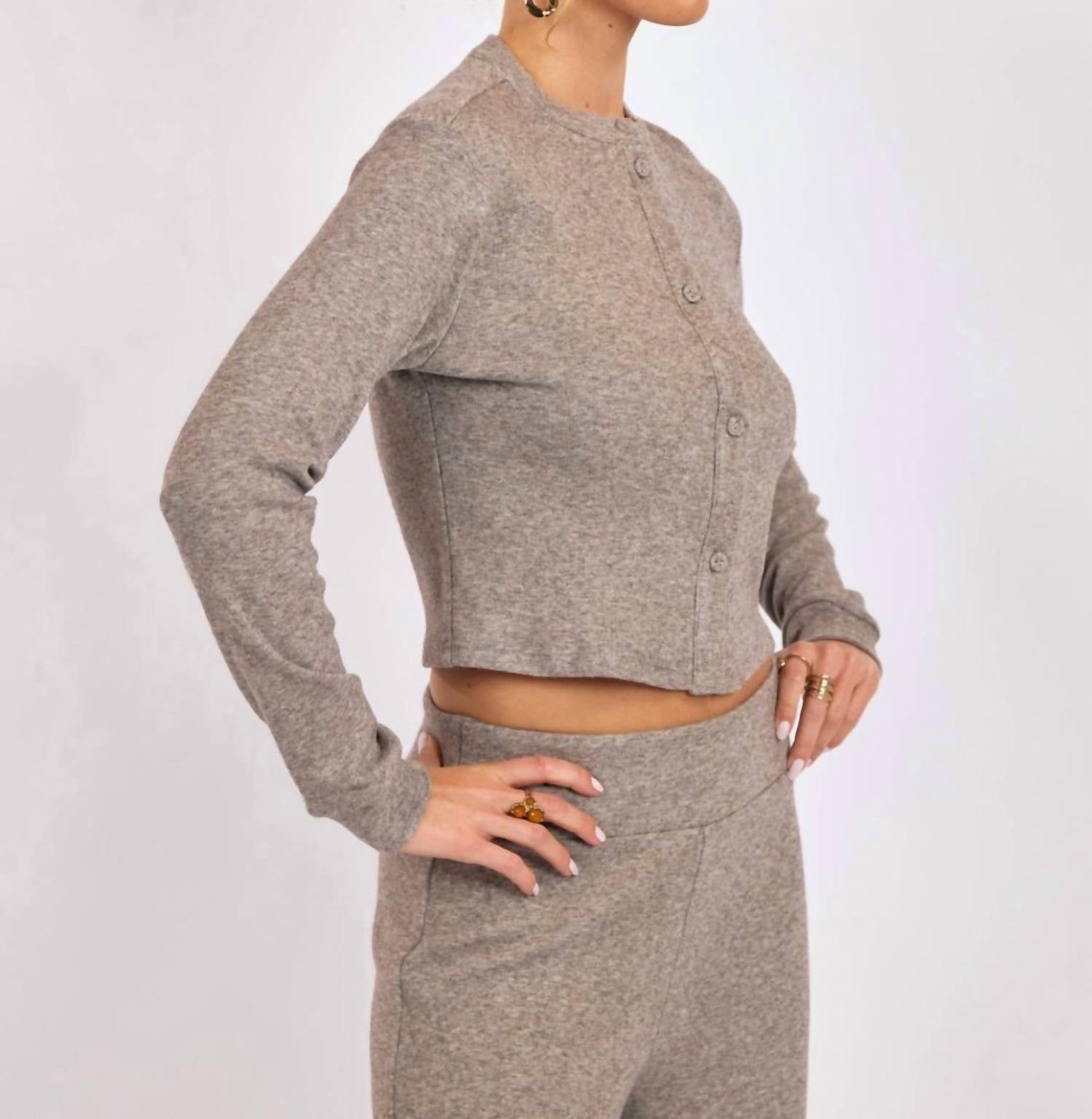Sage The Label - Lodge Button Front Knit Top
