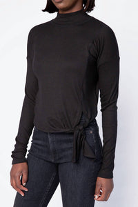 Rag & Bone - The Rib Knit Tie Turtleneck Top