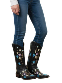 Corral - Women's Multi-color Embroidery Cowgirl Boot