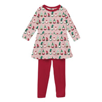 Kickee - Girls' Print Long Sleeve Playtime Set