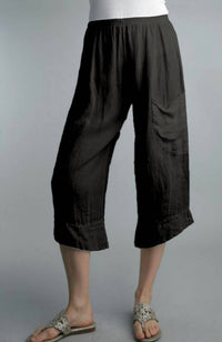 Tempo Paris - Cropped Wide-leg Linen Pant