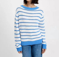 French Connection - Teddy Knit Open Stripe Pullover Sweater