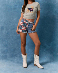 Le Lis - Raw Edge Hem Low-rise Micro Shorts