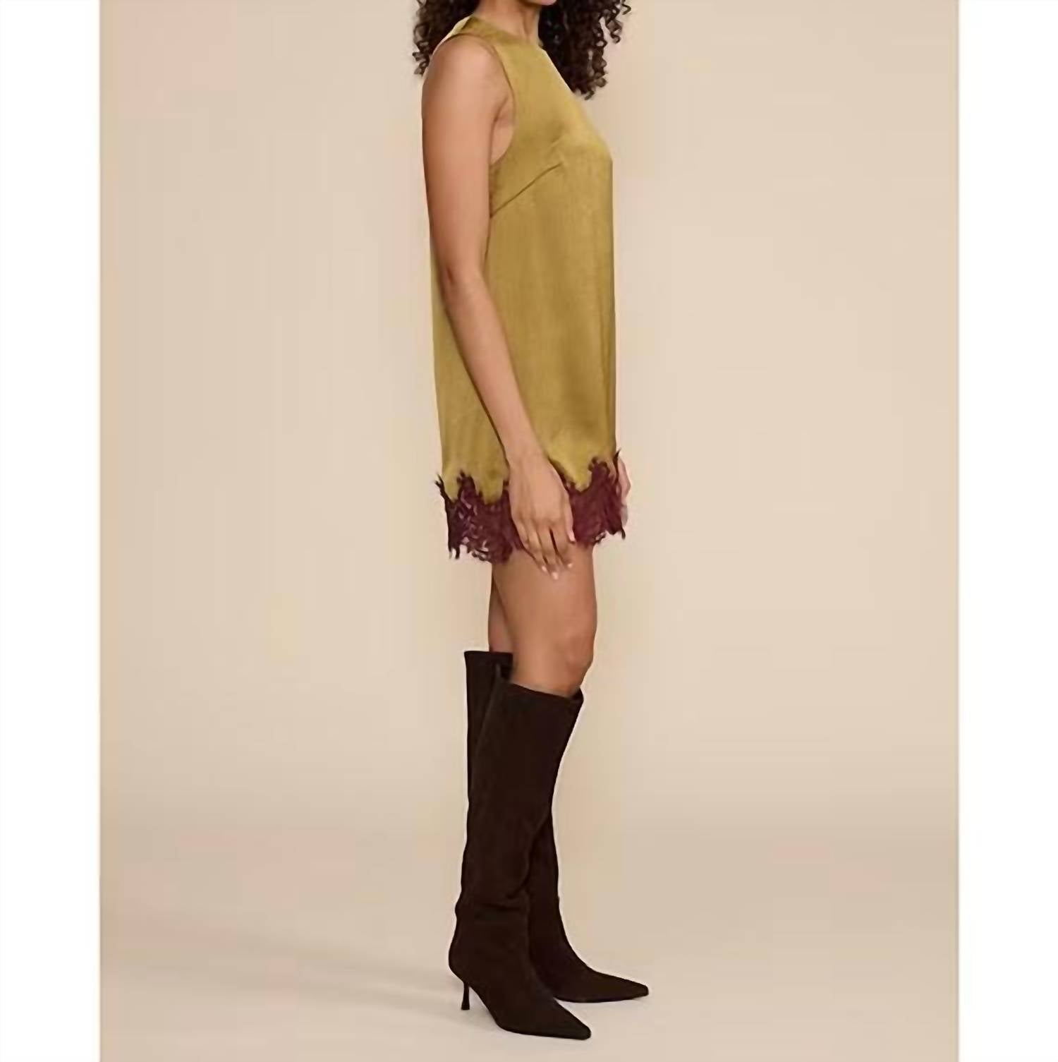 Lucy Paris - Roxy Lace Hem Sleeveless Mini Dress