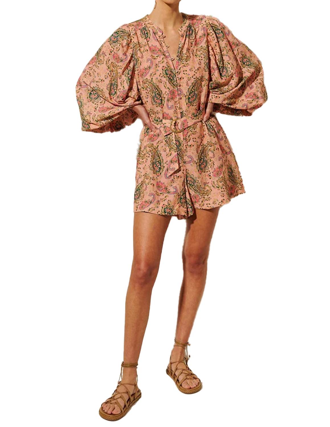 Kivari - Isha Playsuit Romper With Belt