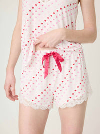 Pj Salvage - Day Dreams Hearts And Lace Pajama Shorts