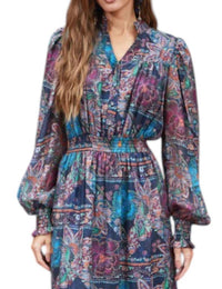 Fate - Lurex Tweed Frayed Hem Dress