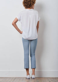 Avenue Montaigne Leo Flare Cut Pants in screen blue - women's pants - alternate view