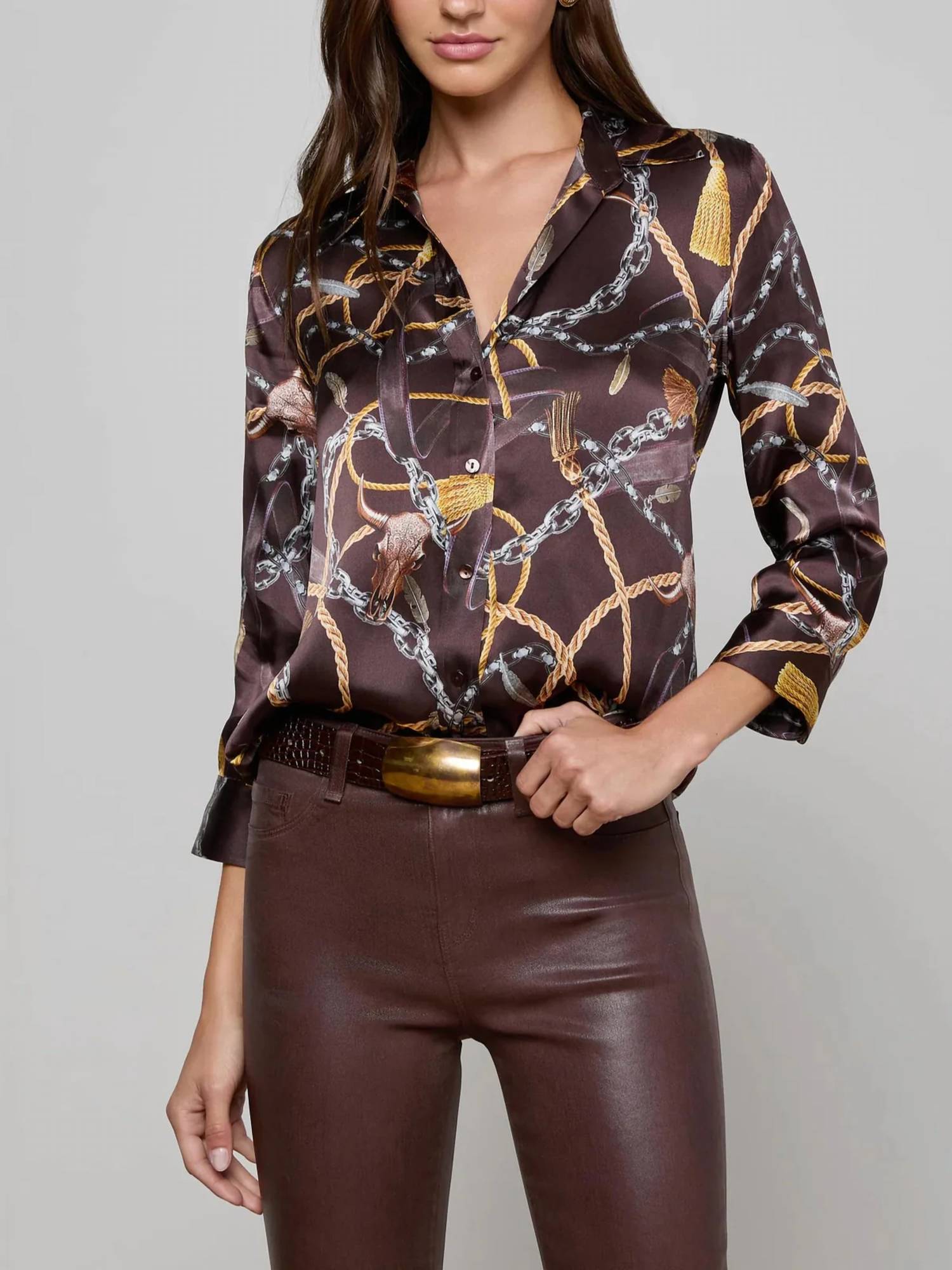 L'Agence - Dani 3/4 Sleeve Blouse