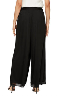 Alex Evenings - Brianna Wide Leg Mesh Pant