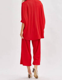 Dear Scarlett - Bali Wide Leg Capri Travel Set