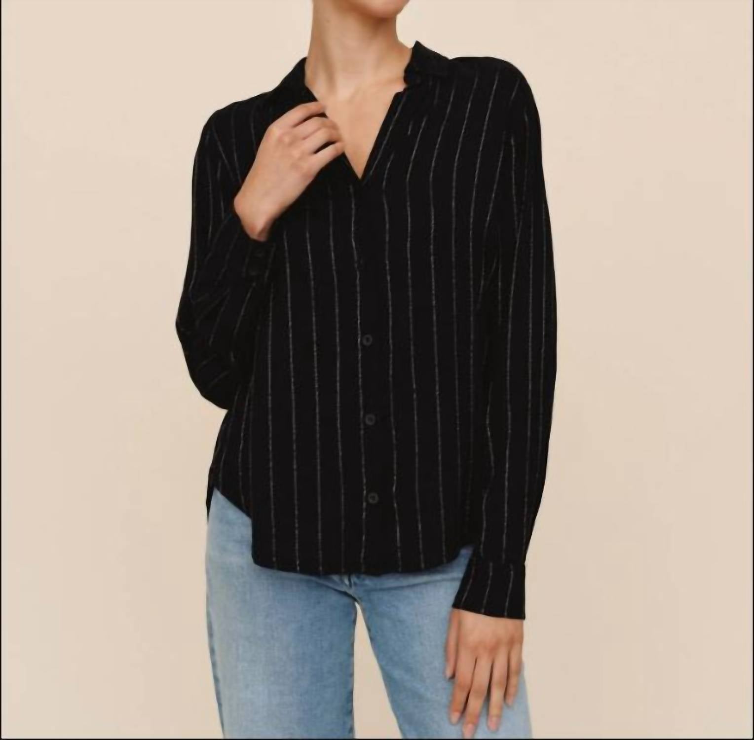 Bella Dahl - Lurex Stripe Clean Shirt