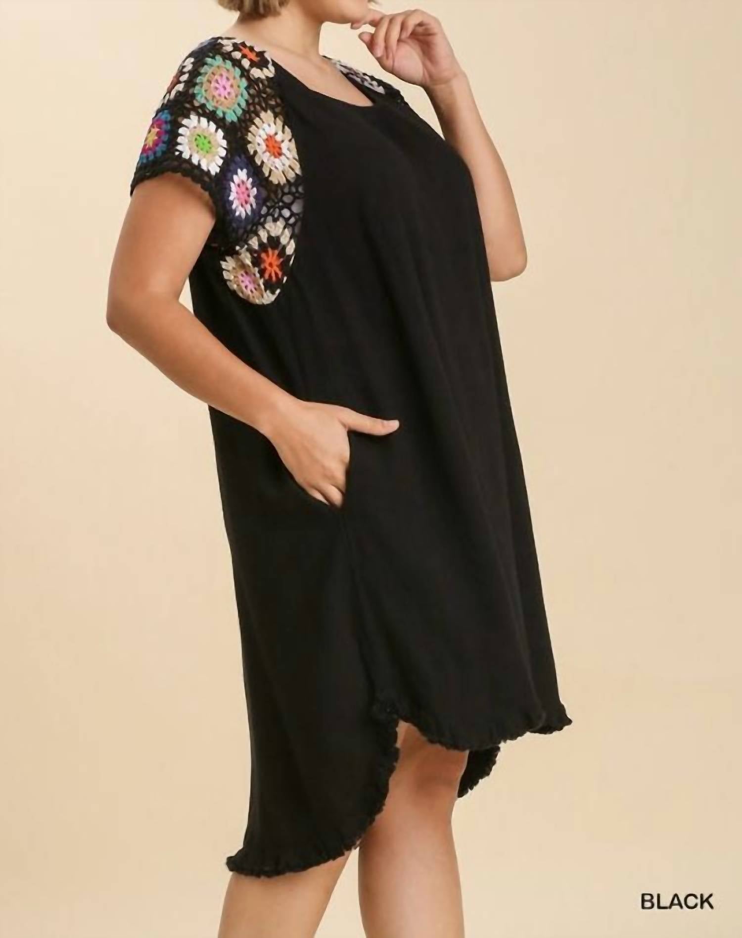 Umgee - Crochet Sleeve Dress