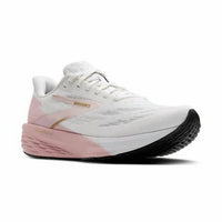 BROOKS Women's Launch 11 Shoes in white gold pink - women's sneaker