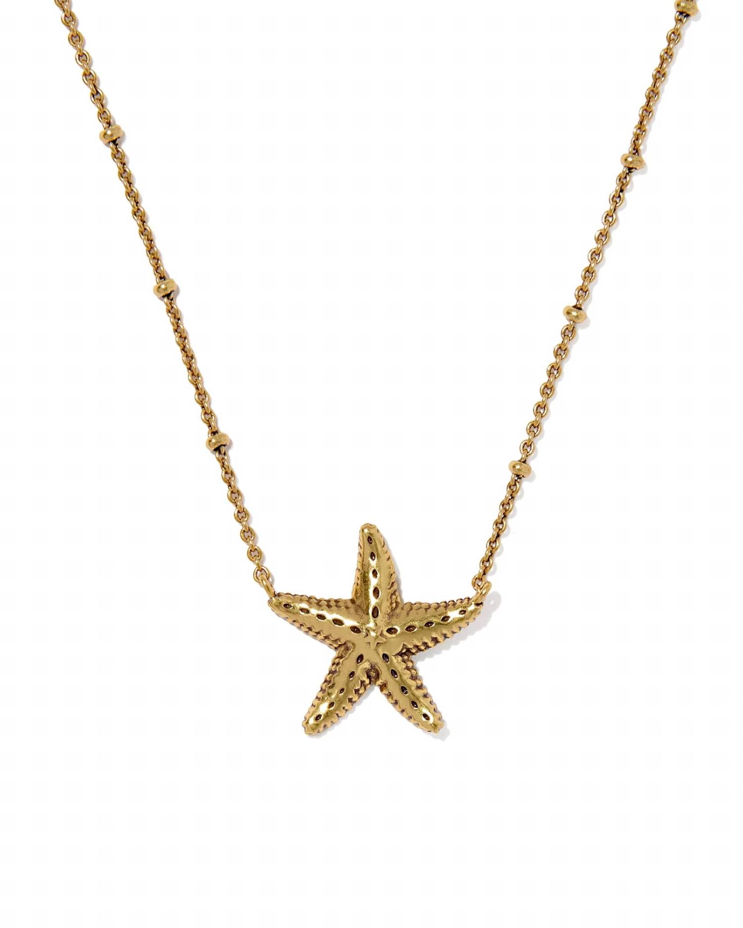 Kendra Scott - Women's Parker Starfish Metal Short Pendant Necklace