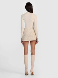 Alice + Olivia - Rubi Embellished Tweed Mini Skirt