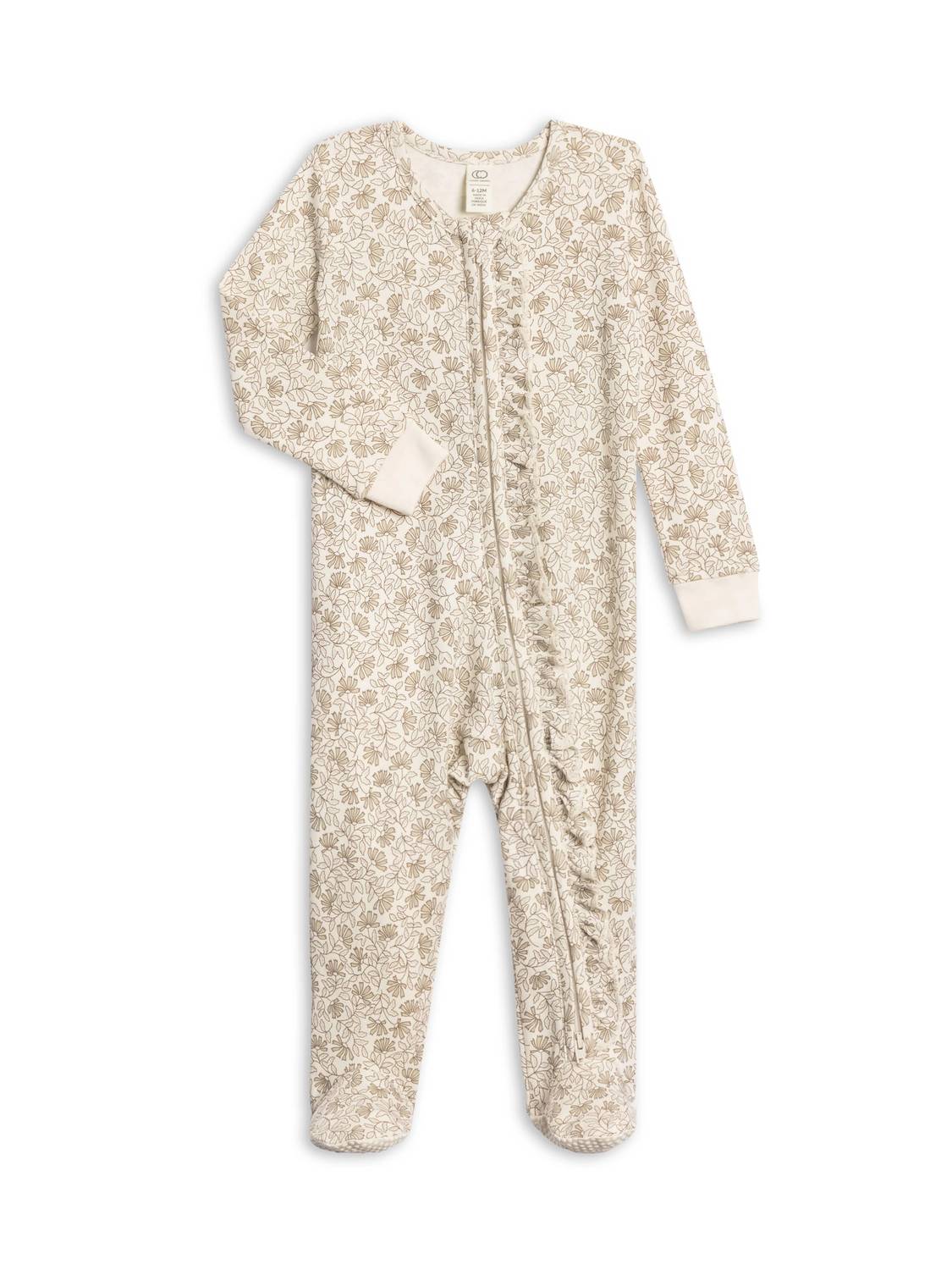 Colored Organics - Kids Neve Ruffle Zipper Footie