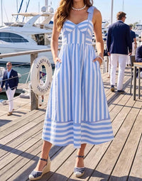 Entro - Jackie Striped Midi Dress