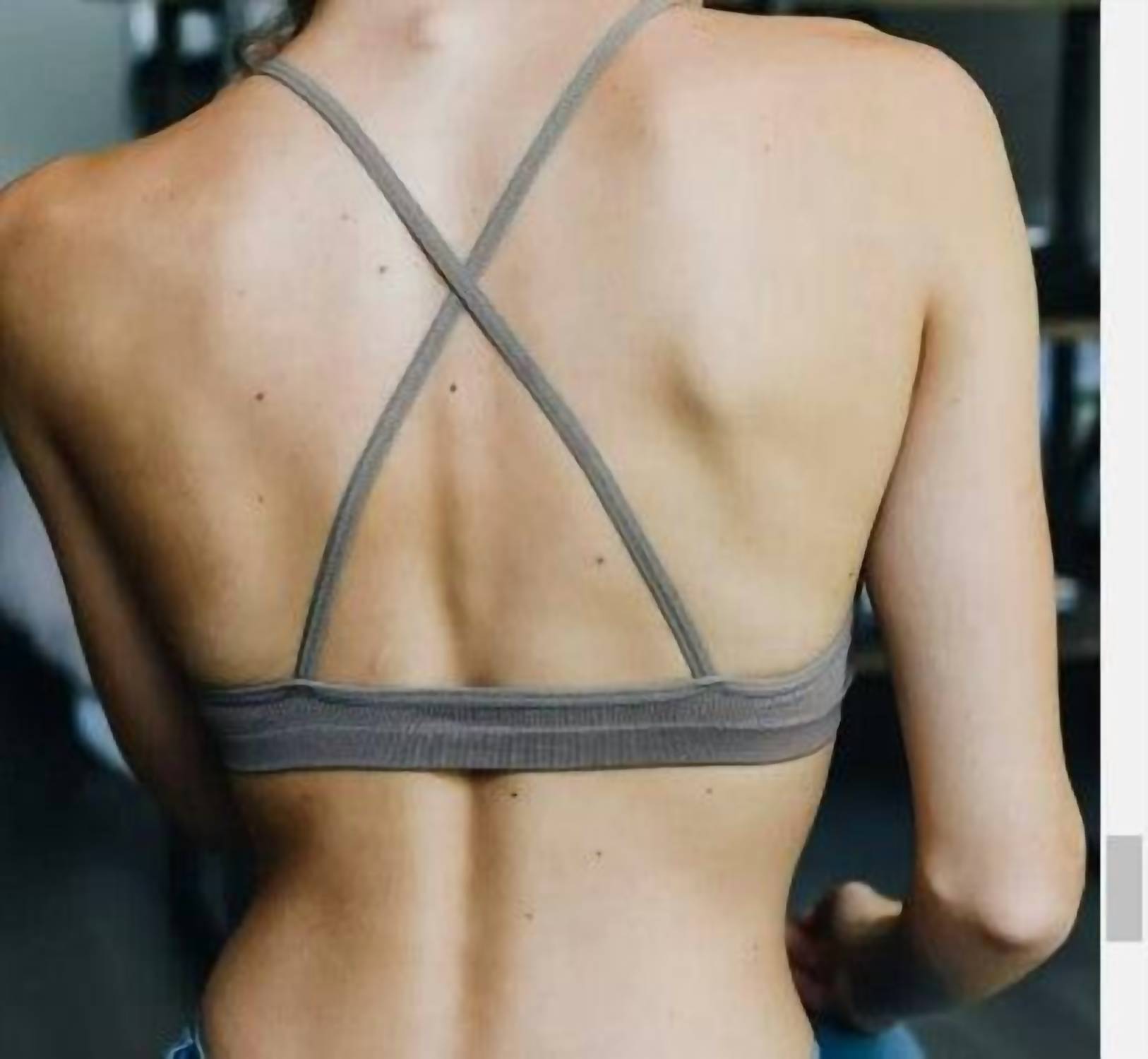 LETO Crochet Lace High Neck Bralette in mocha white - women's swimwear - detail view