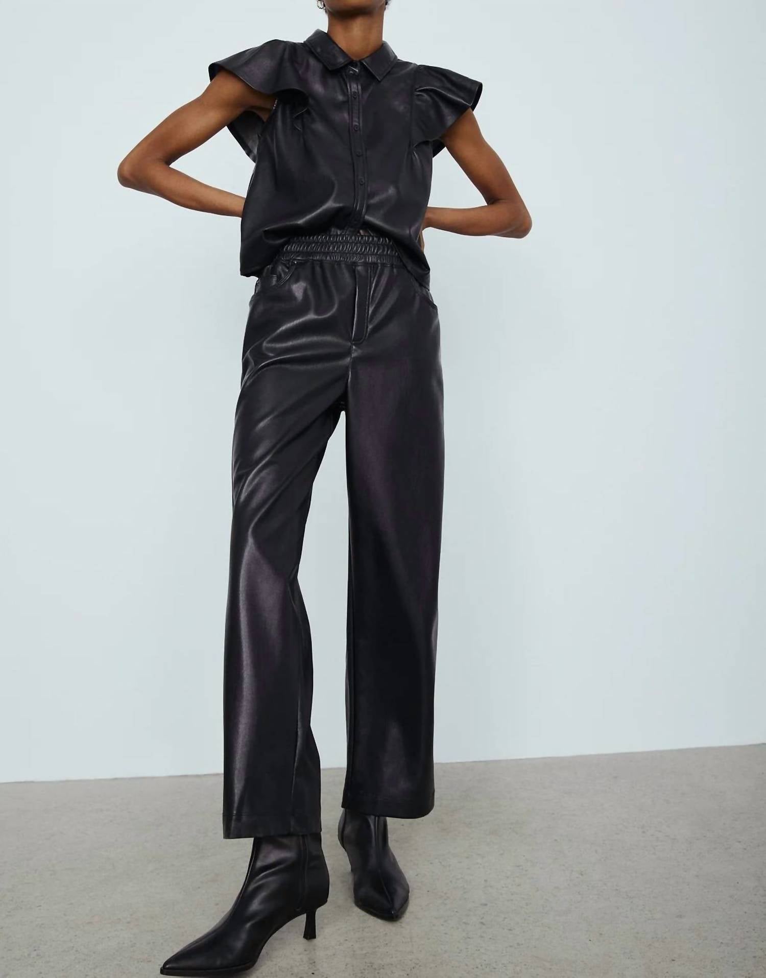 Melissa Nepton - Harlow Faux Leather Straight Leg Pants