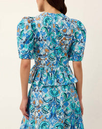 Marie Oliver Estella Puff Sleeves Top in chateau - women's blouse - alternate view