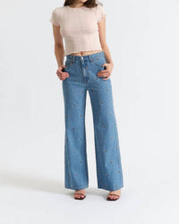 Daze - Far Out Hi Rise Wide Leg Jeans