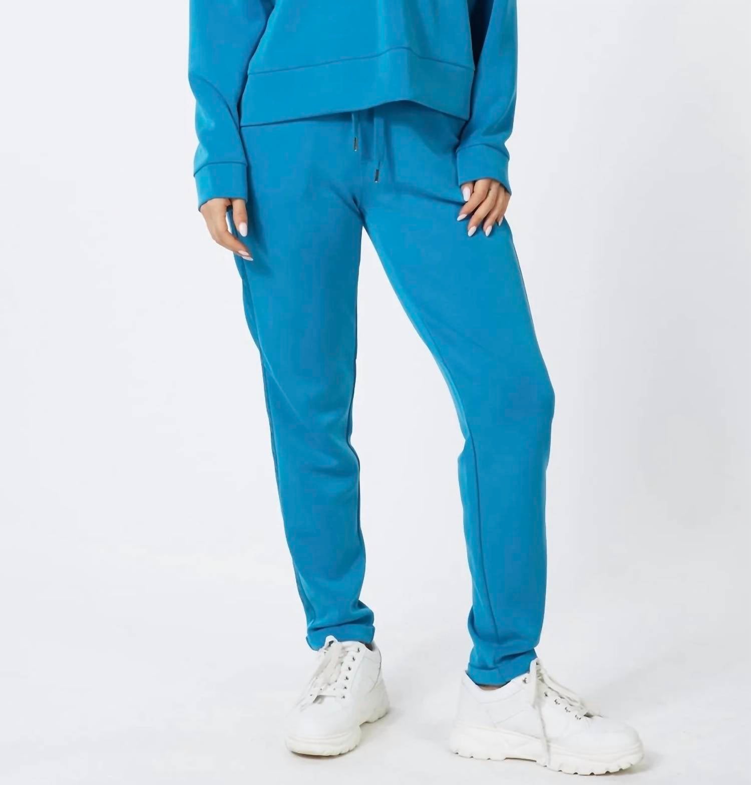 Esqualo - Modal tapered pant with satin taping