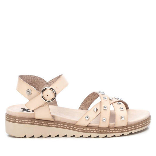 Xti - WOMEN'S FLAT SANDALS WITH SILVER STUDS