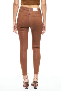 PISTOLA Aline Skinny Denim in coated cognac - women's jeans - alternate view
